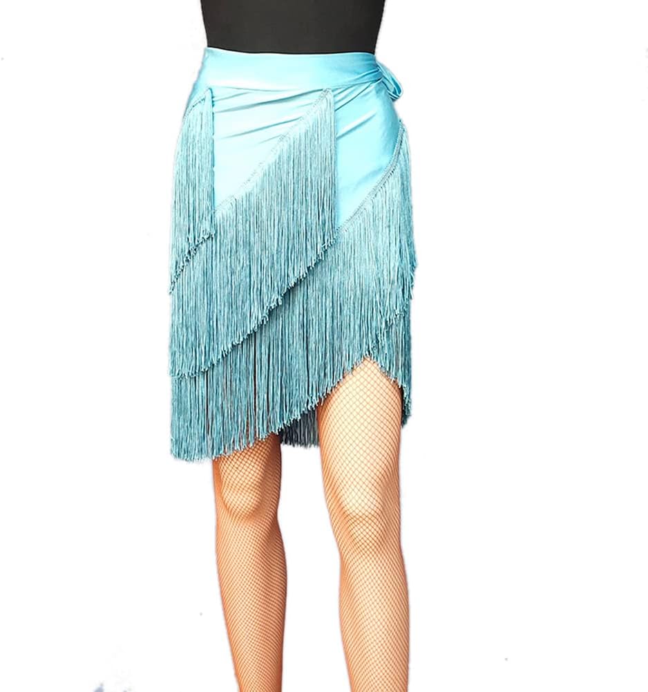 Women's Dance Skirts Ballroom Latin Dance Dress Tango Dance Skirt Apron Tassel Skirt Dance Practice Performance Hip Scarf