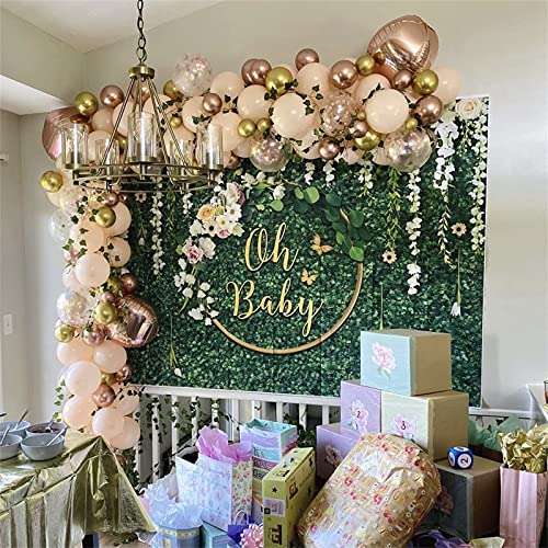 Image of Blush Rose Gold Balloon Garland Arch Kit, 119 Pieces Peach Pink Gold Pastel Orange Metallic Rose Gold Confetti Balloon Garland Kit for Girls Women Birthday Wedding Baby Bridal Shower Party Decorations