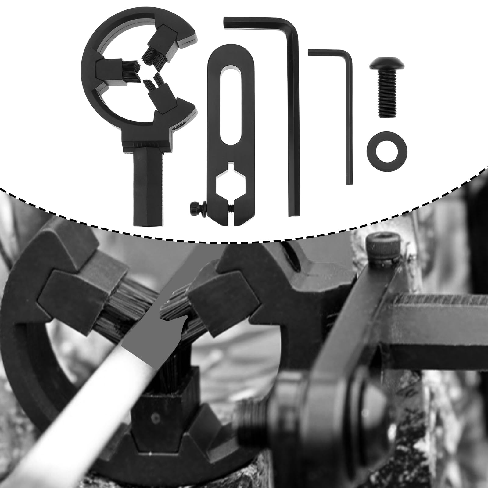 The Lord Of The Tools – 4 Repose-flèches Pour Arc Classique, Réglables, Noir PE