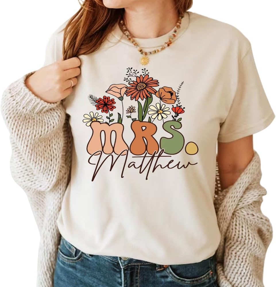 Personalized Mr and Mrs Shirts, Bride and Groom Shirts, Just Married Shirt, Husband Wife Shirt, Wedding Gifts