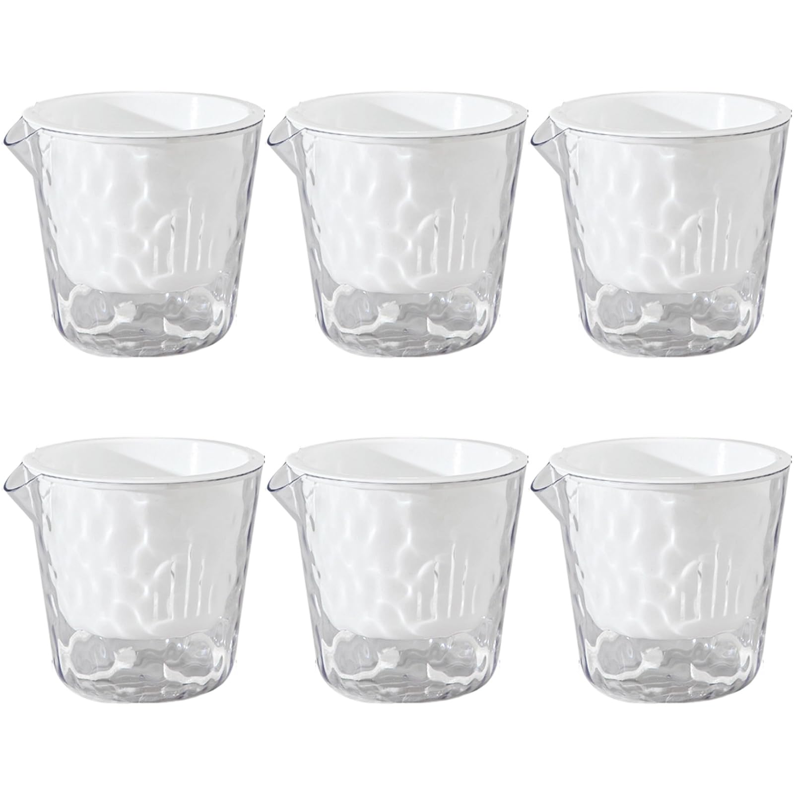 Qusinfc Of 6 Clear Flower Holders Featuring Automatic Watering for Indoor Outdoor Flowers and Foliage Space Saving Plant Pots