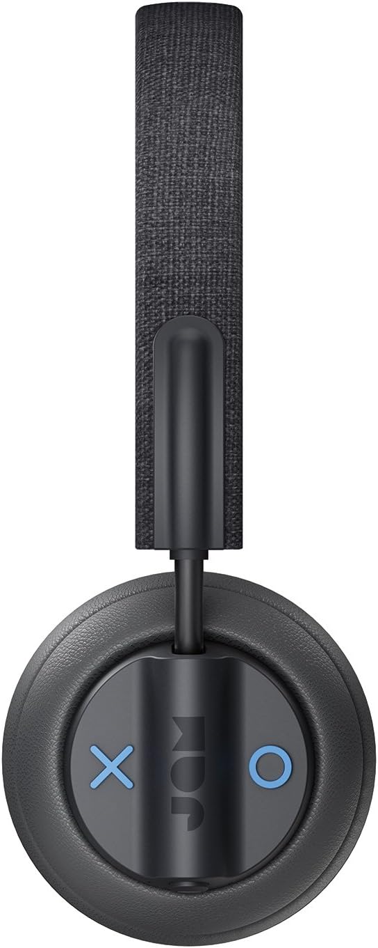 Out There, Active Noise Cancelling On-Ear Bluetooth Headphones 17 Hour Playtime, 50 ft. Range, Hands-Free Calling, Sweat and Rain Resistant IPX4 Rated JAM Audio Black