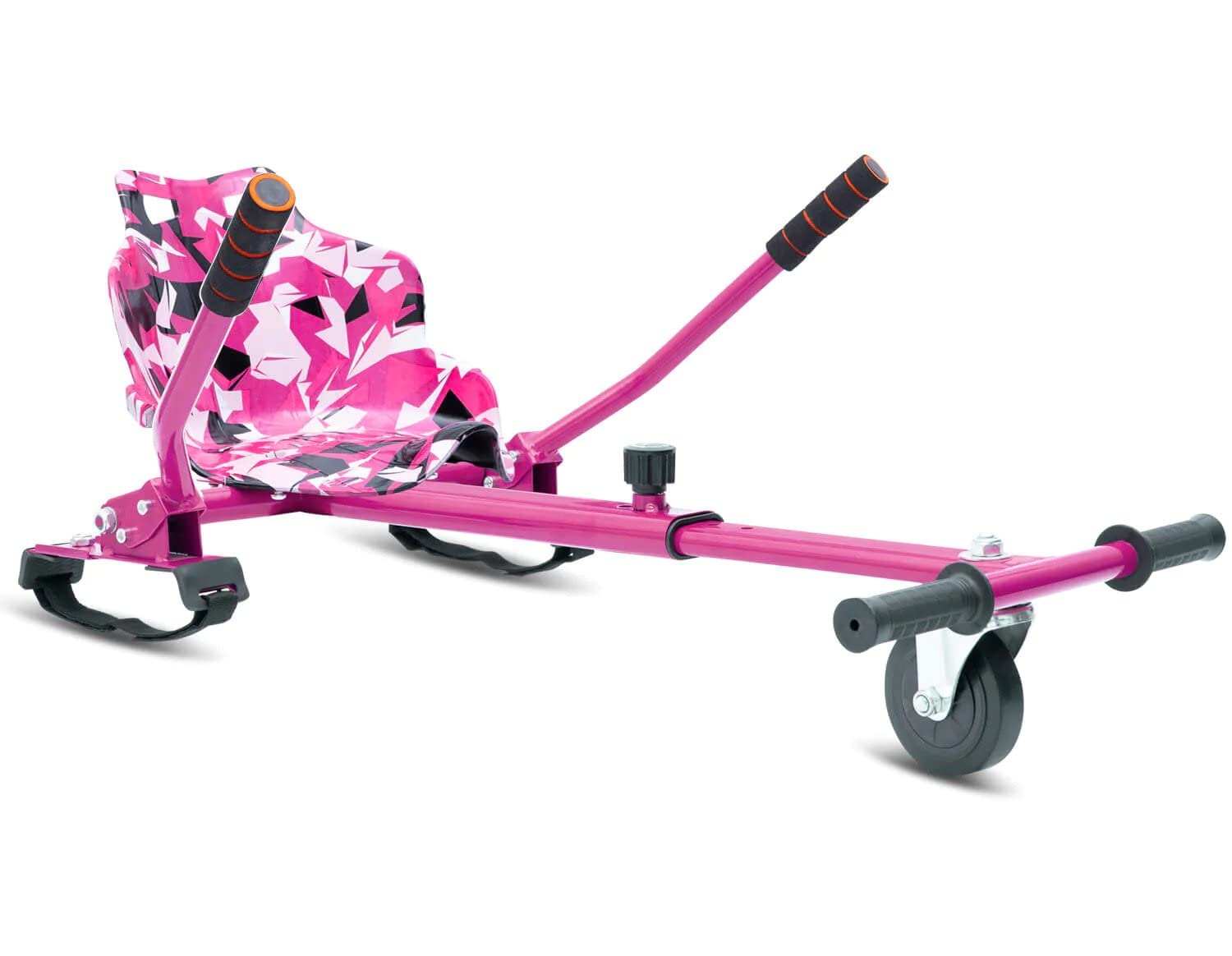 HoverSport HOVERKART - Go Kart Adjustable Hoverkart Seat For Electric Self Balancing Scooters - Fits All Hover Board Sizes - 6.5", 8" and 10" (Pink Vortex)