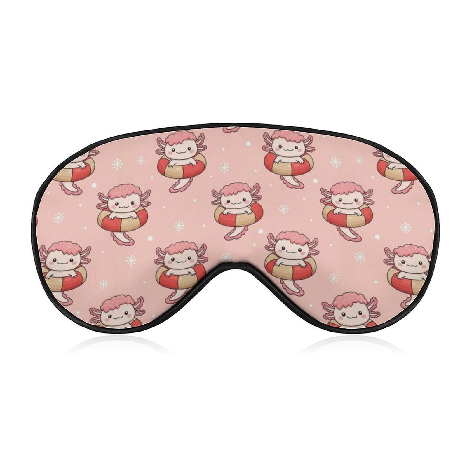 Sleep Mask Blackout Eye Mask for Sleeping Cute Axolotl Night Blindfold for Men Women