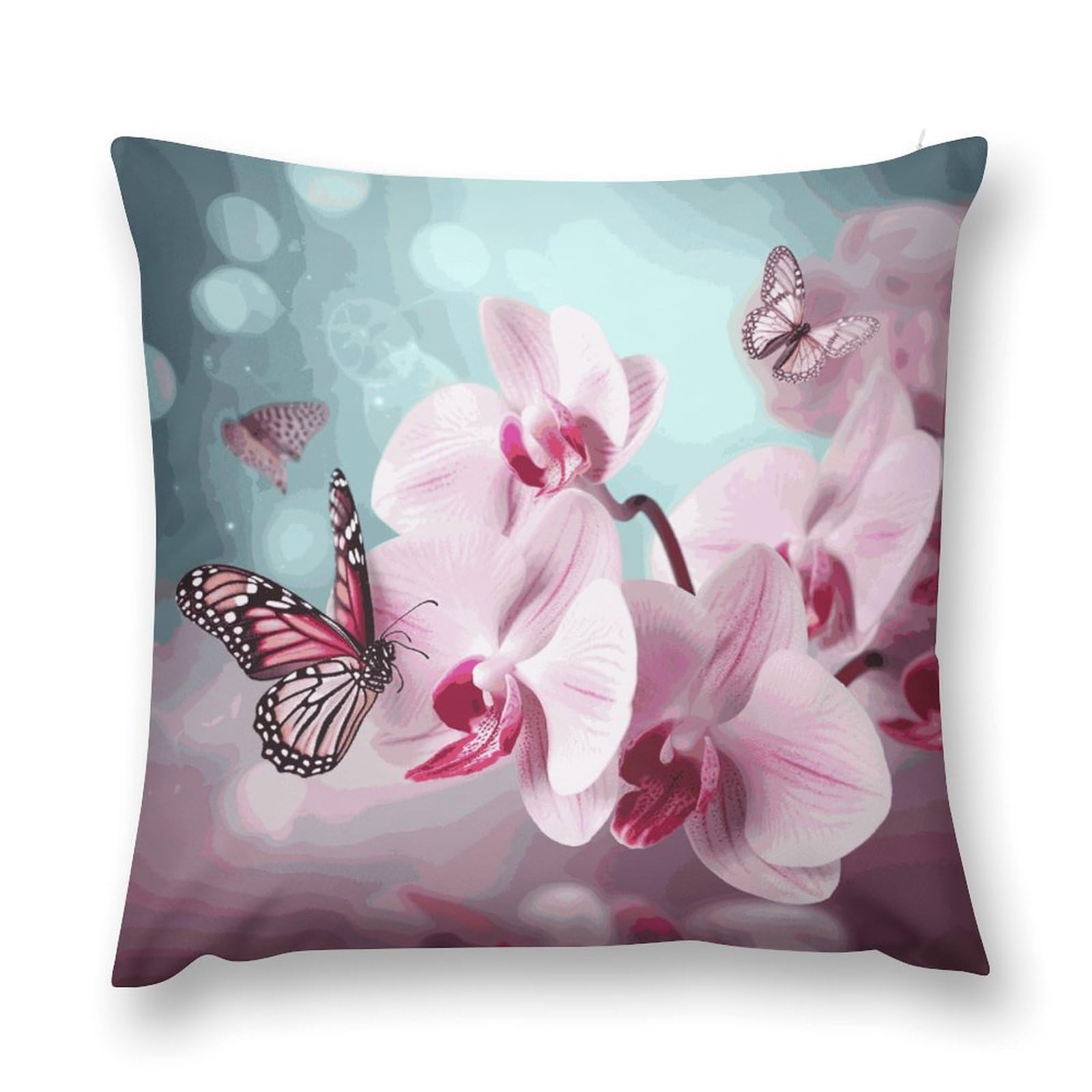 Taie d'oreiller décorative orchidée pour canapé de salon moderne
