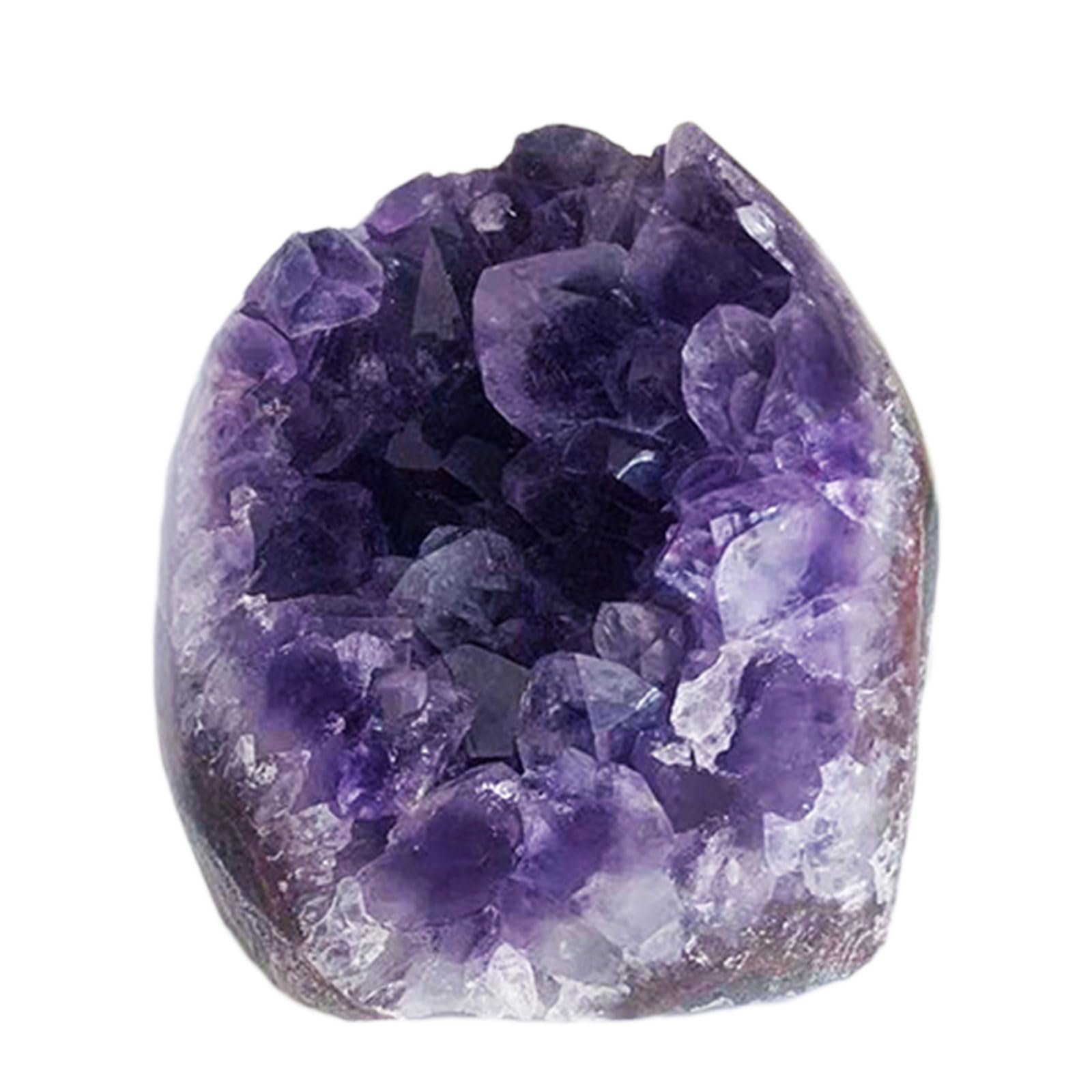 Geode Druzy di Ametista Naturale Cluster di Rocce di Pietre di Cristallo curative Esemplare di Pietra preziosa di Ametista per Il bilanciamento dei Chakra, la Stregoneria,500~600g