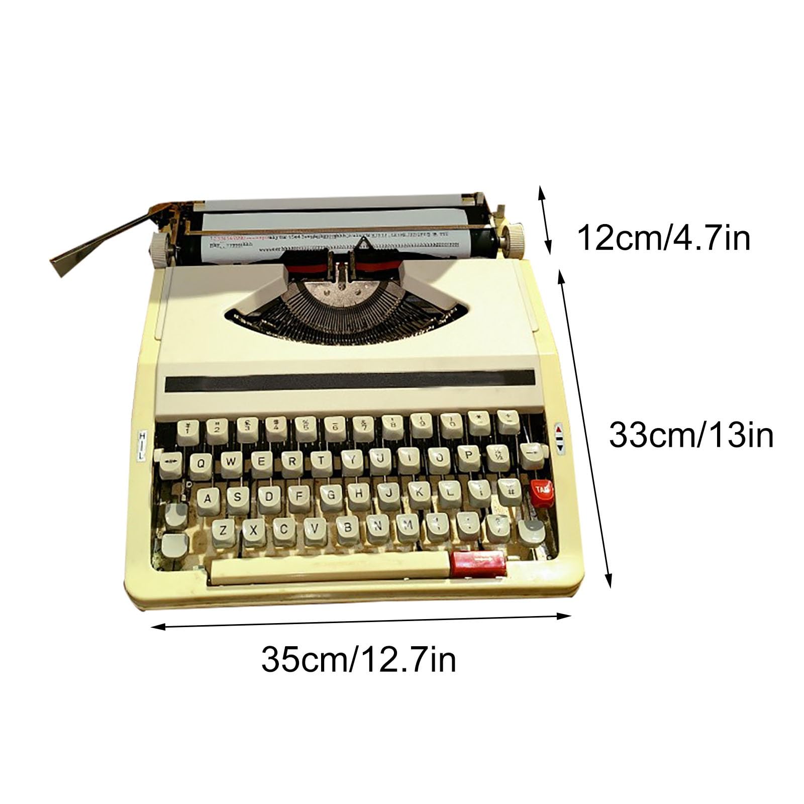 Old Retro Typewriter, Portable Manual Typewriter, Nostalgic Typewriter for Notes Or Letters Or Creative Writers Literary Gift