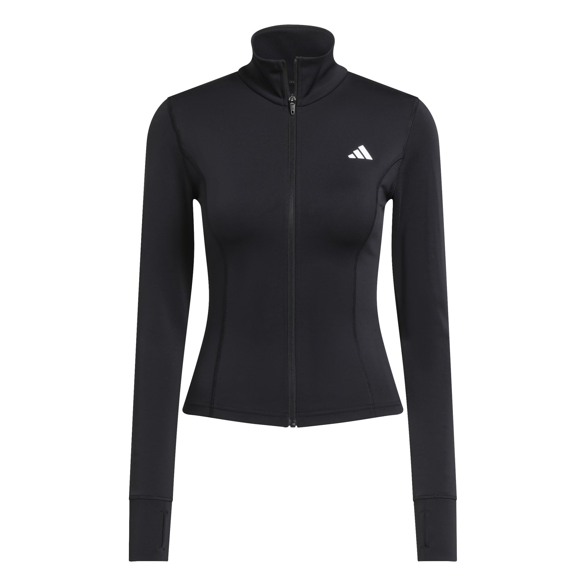 adidas Women's Workout Essentials Zip Through Jacket + Black, S