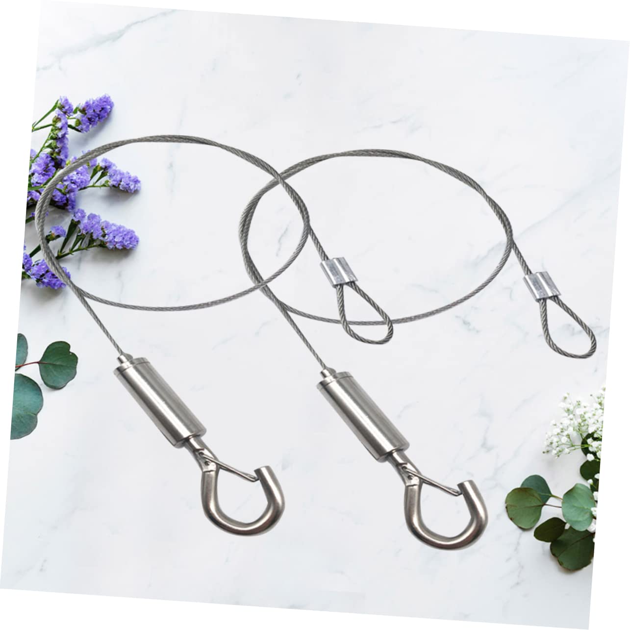 Homoyoyo 2pcs Heavy Duty Stainless Steel Hanging Cable for Bird Feeders and Indoor Plants - Image 2