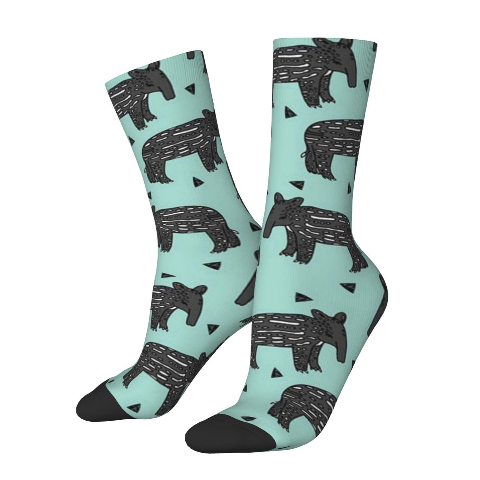 Kwqdozf Unisex As Pic Tapir Novelty Socks Athletic Socks Sport Running Calf Socks Crew Socks Above Ankle Men Wome Cotton Socks