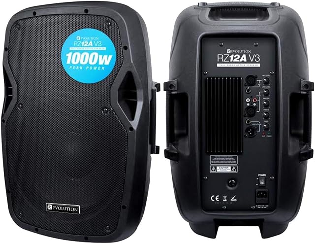 Evolution Audio RZ12A V3 12" 1000W Active DJ Disco PA Club Stage Speaker