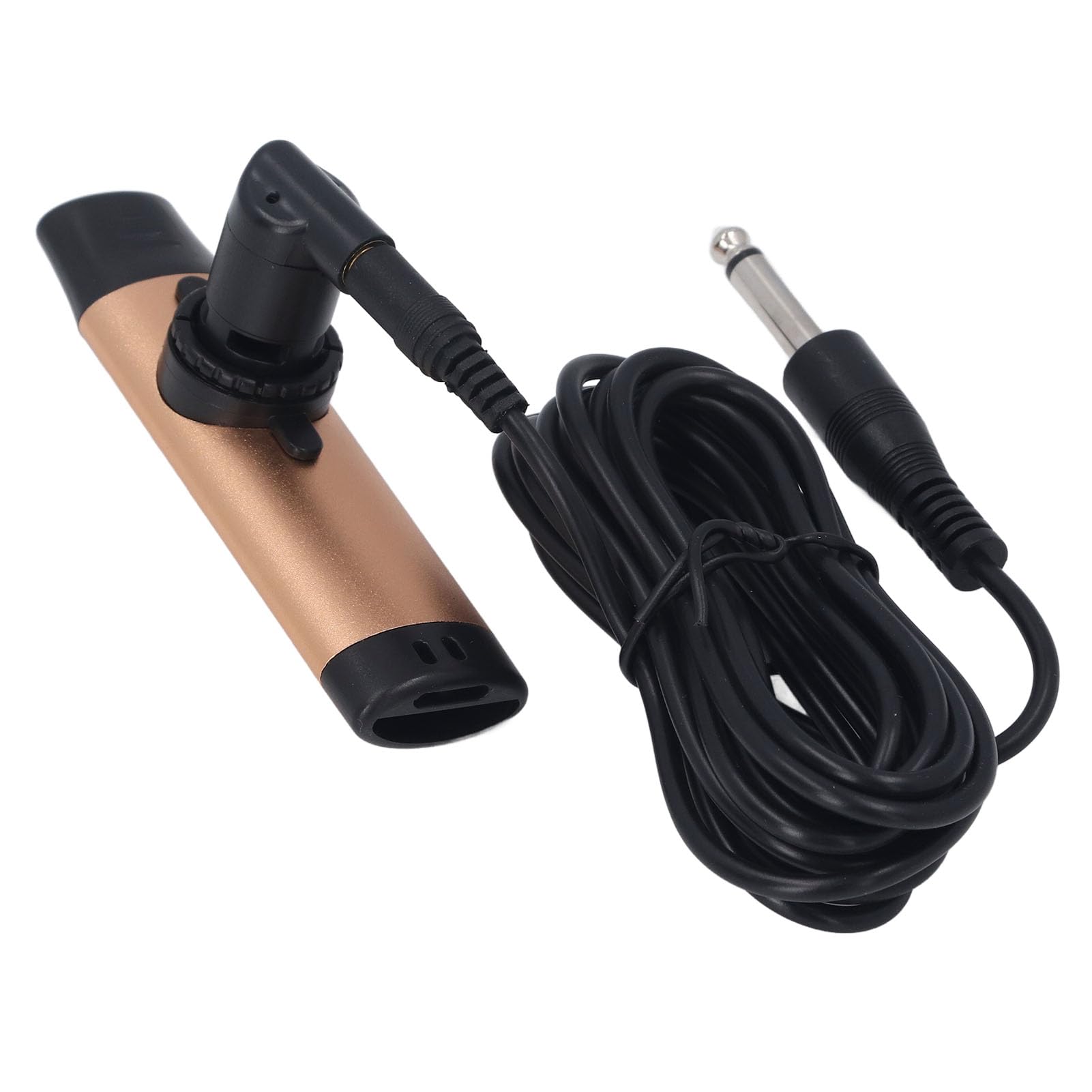 Fockety Kazoo Elettrico Per Adulti In Metallo Con Pickup, Cavo Audio Da 9,8 Piedi, Strumento Musicale Professionale (Oro)