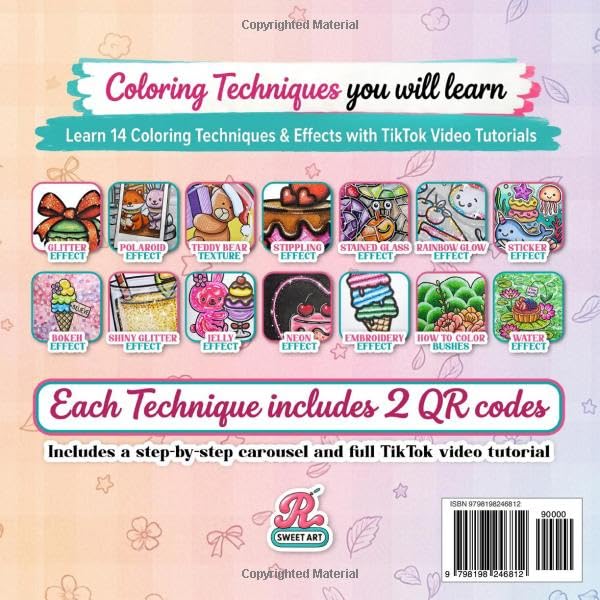 How to Color: Step-by-Step Coloring Book for Adults: Learn 14 Coloring Techniques and Effects Through Interactive QR Video Tutorials (How to Color Coloring Book Series) image 3