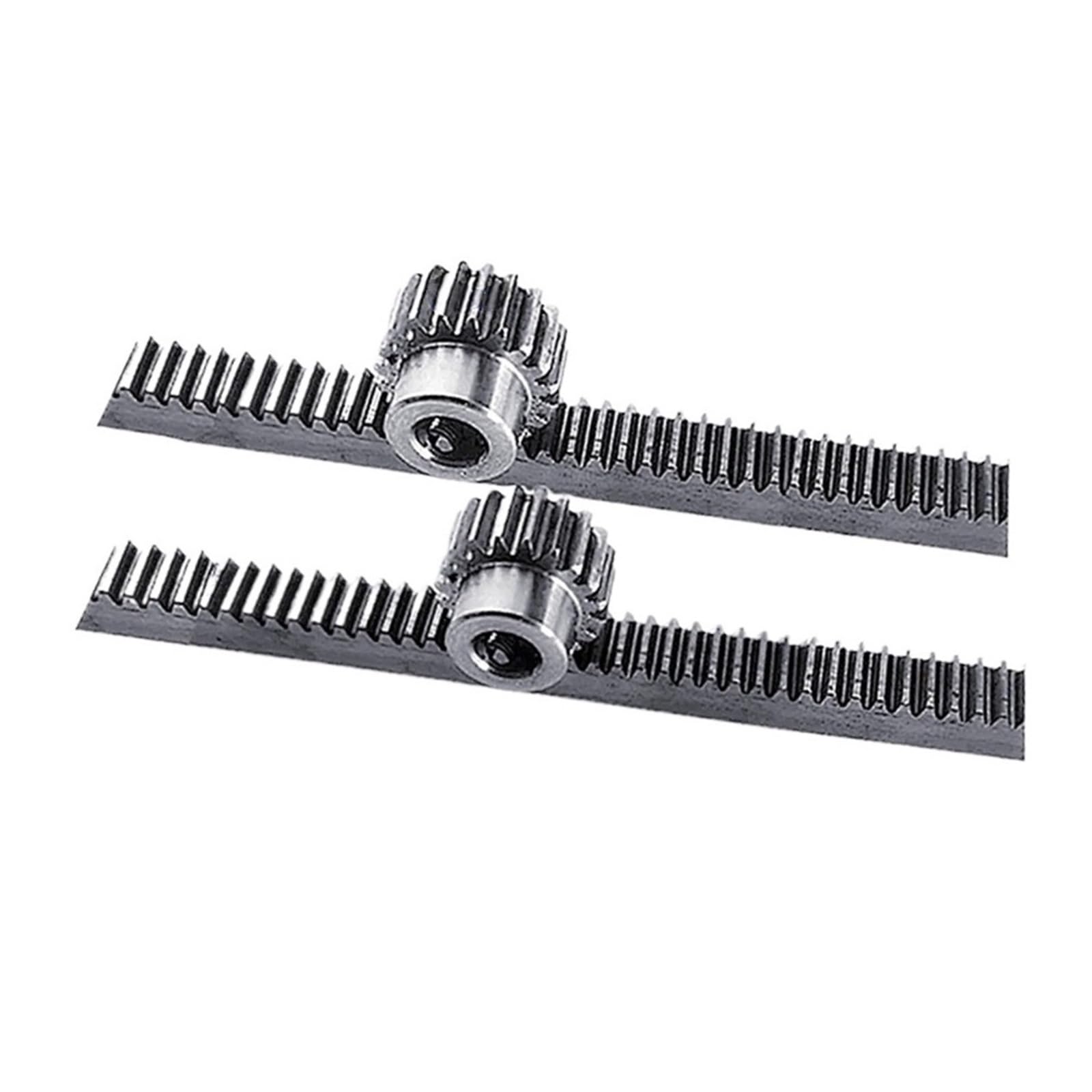Spur Rack Steel High Precision 2pcs 1M 20teeth Pinion Gear + 2pcs 1Mod 1 Modulus 12x12x500mm Steel High Precision Gear Rack(6mm)