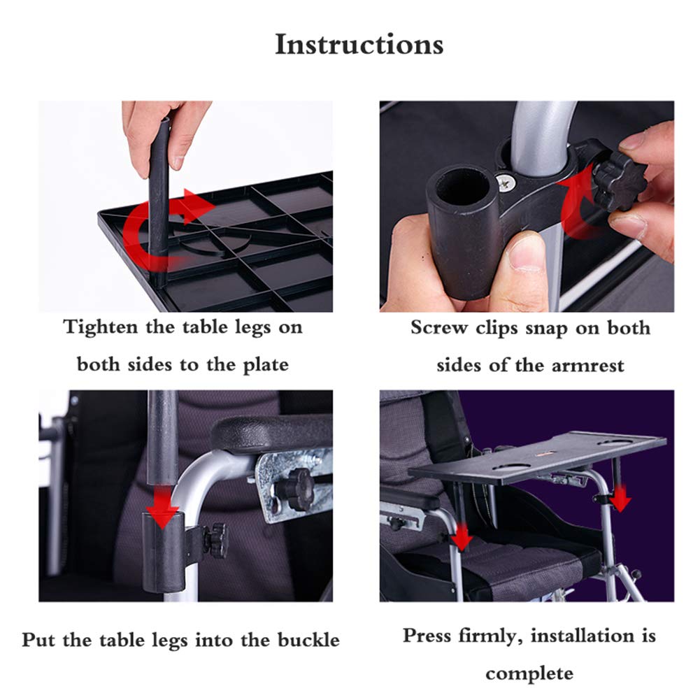 Buy Removable Wheelchair Lap Tray Table with 2 Cup Holders for Patients