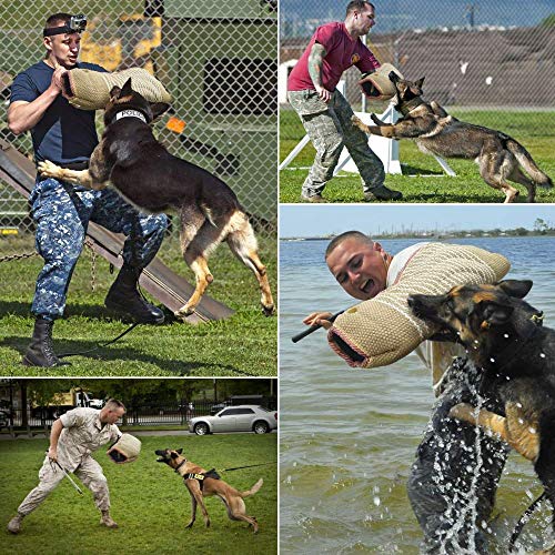 BOW CALICO Hundebiss Ärmel Schlepper, Hunde Schutzhülle Armschutz, Hund beißt Sleeve, Dauerhafte Jute Ausbildung Pit Bull Deutscher Schäferhund Mastiff Supplies