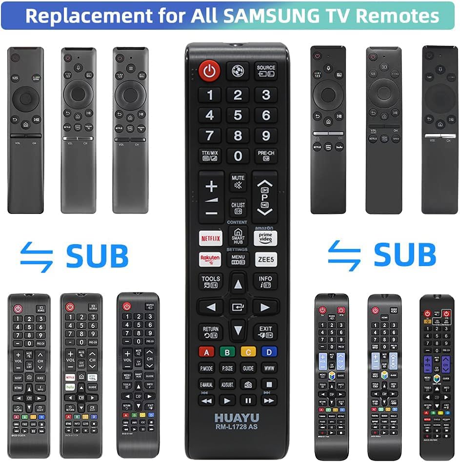 Image of EHOP RM-L1728 AS univerrsal Remote Control Compatible with Samsung SMART TV KU6290 KU6270 KU7000 TU8000 smart tv