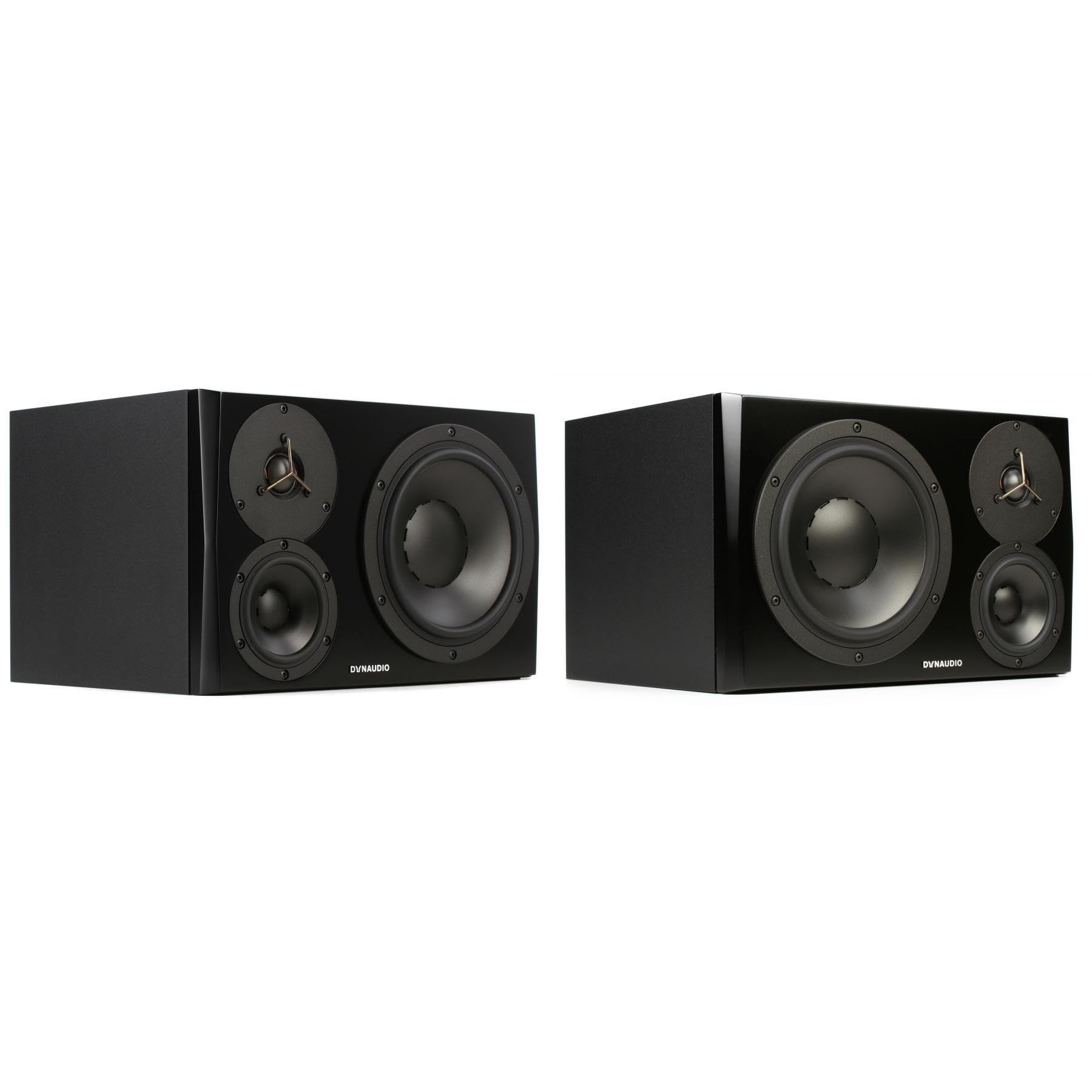 DYNAUDIO LYD 48 3-Way Powered Studio Monitor Black Pair - 180W Reference Sound with 8