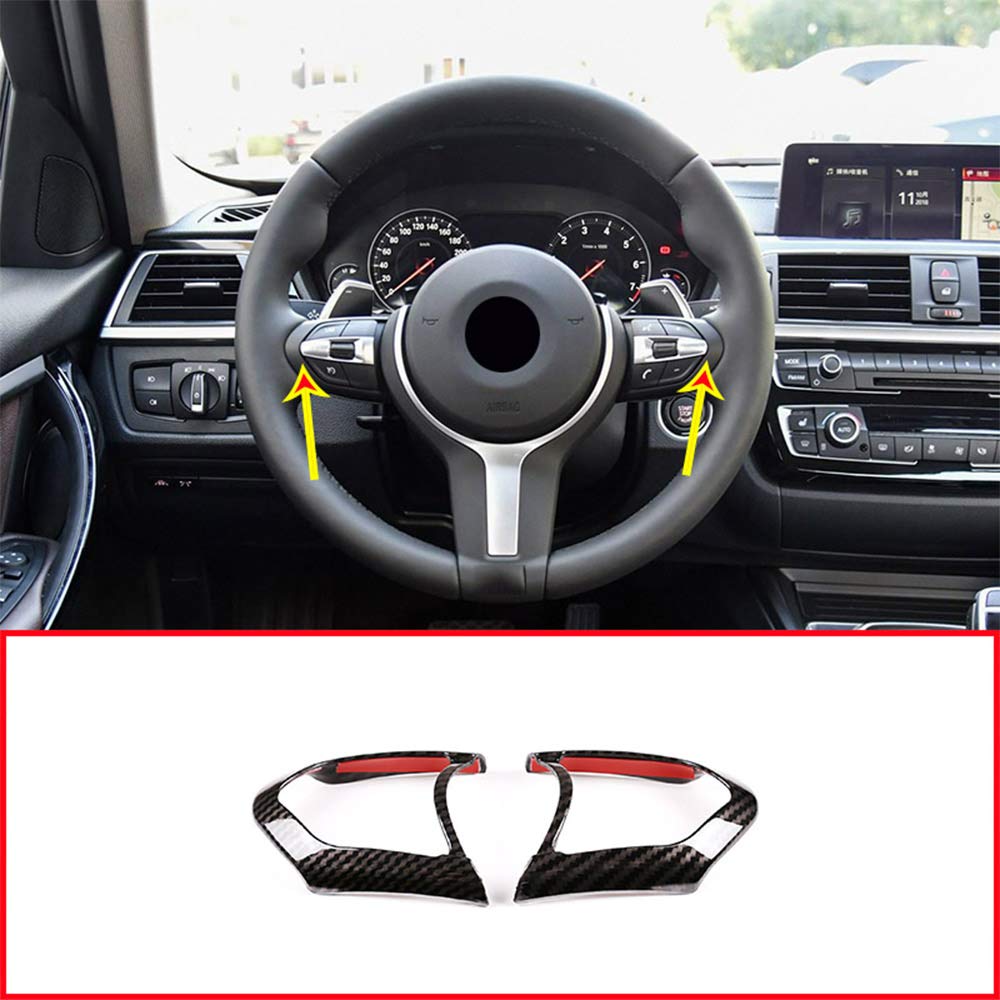 Carbon Fiber Style ABS Car Steering Wheel Button Frame Trim For F20 F22 F21 F30 F32 F33 F36 F06 F12 F13 X5 F15 X6 F16 M-Sport …