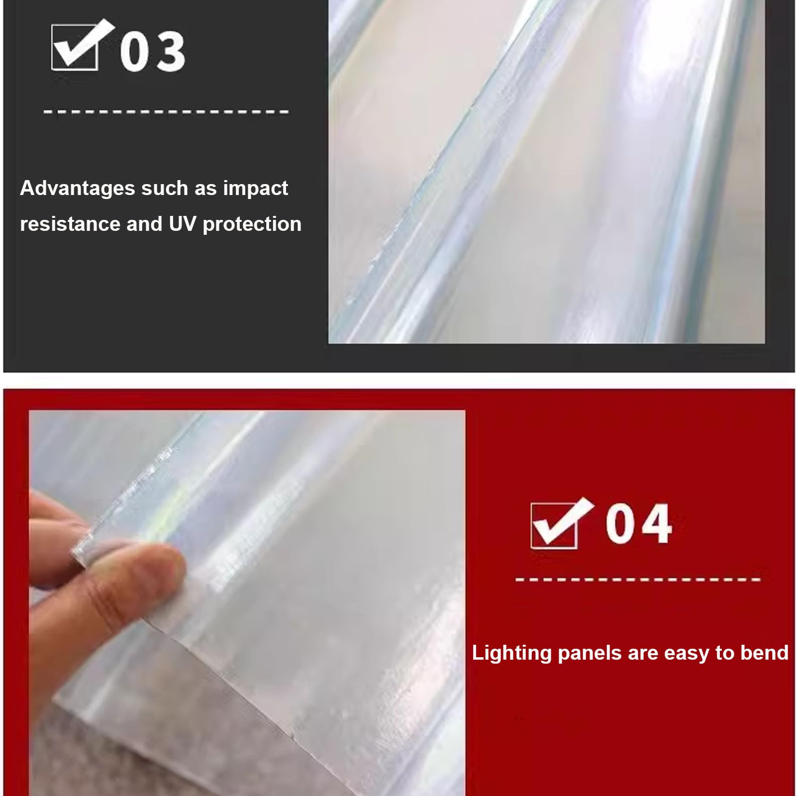 Hojas De Techo Corrugado, Planchas Transparentes Tejados De 1 Mm De Espesor, Placa De Iluminación Natural De Fibra De Vidrio, Placa Ondulada Anti-UV Para Uso En Exteriores (0.9×1.7m/35×67in)