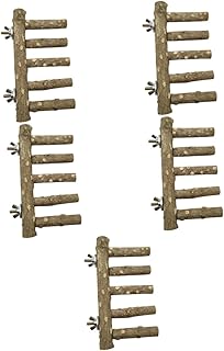 Balacoo 5 Pçs Papagaio Céu Escada Brinquedos Hamster Gaiola Papagaio Poleiro Brinquedos Para Periquitos Poleiro Mastigar Brinquedos Trens De Madeira Gaiola De Pássaro Brinquedo Papagaio