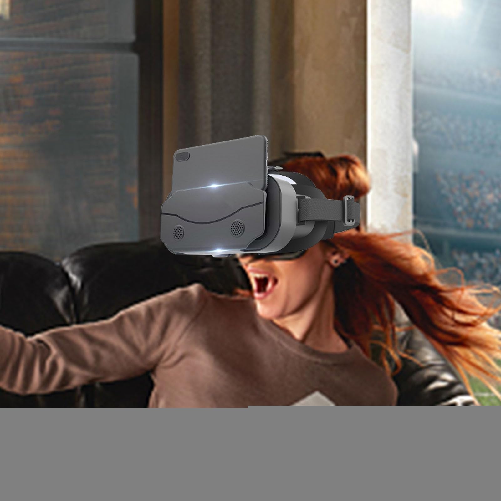 2 Occhiali per realtà virtuale | occhiali per realtà virtuale giochi con smartphone | Virtual Reality cuffie cuffie occhiali per TV, film videogiochi Compatibile IOS, Zcsxk