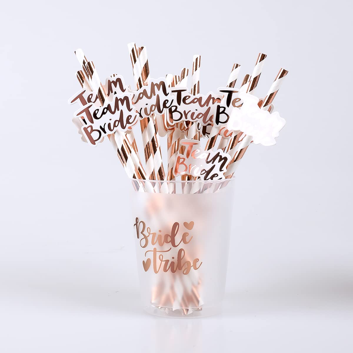 Kit Decorazioni Addio Nubilato Oro - Tazze, Cannucce, Braccialetti, Tatuaggio Temporaneo Per 16 Persone - Foto 6