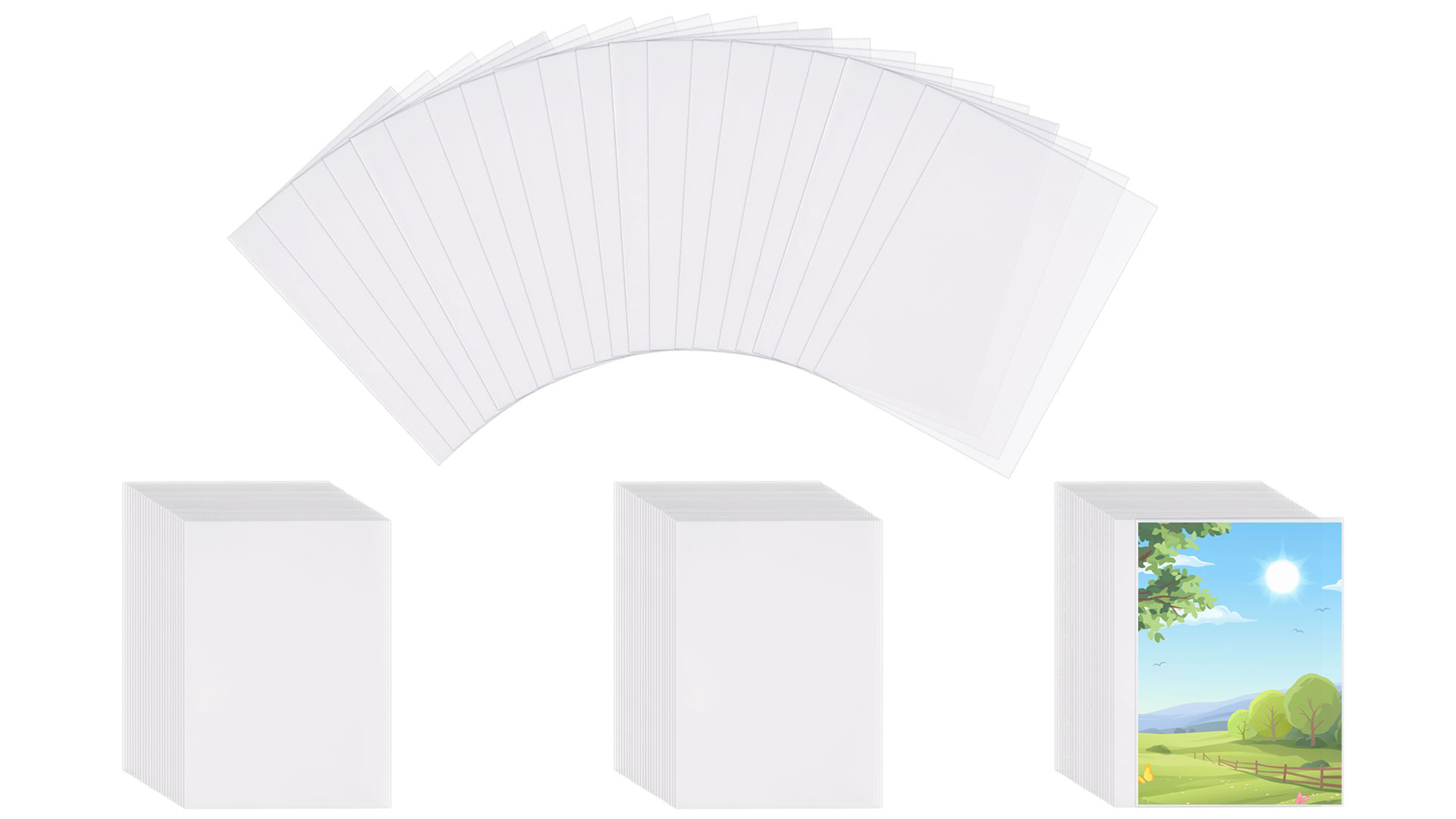 300 Pochettes Protection Cartes 6,4x9 Cm - Transparentes - Anti-poussière