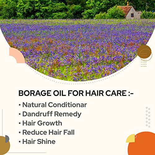 Image of Crysalis Borage (Borago Officinalis) Oil|100% Pure & Natural Undiluted Essential Oil Organic Standard For Skin, Hair Care| Restores Shine In Dull Hair, Fights Dry Skin Conditions 30ml