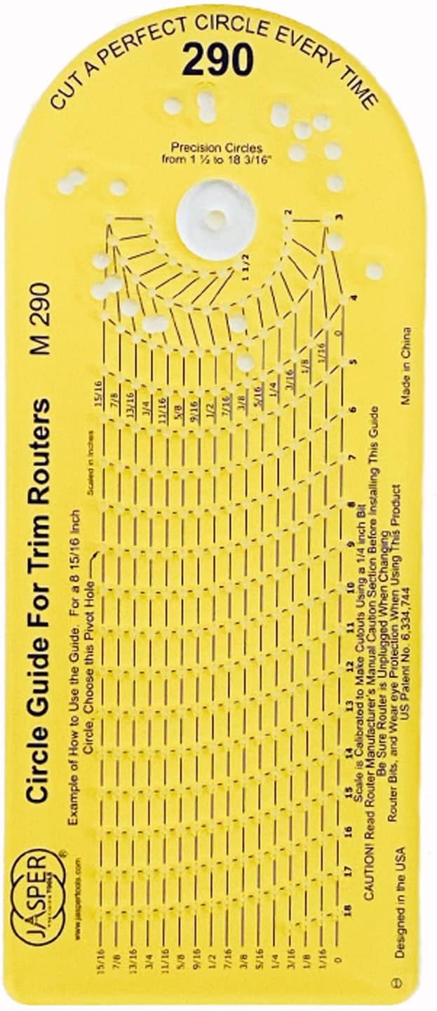 Jasper 290 Circle Cutter Router Jig Router Circle Cutting Jig Cuts