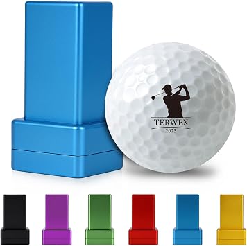 Terwex Golf Ball Stamp Personalized, Waterproof Custom Golf Ball Stamp Marker, Mark Your Own Fun Monogram Golf Balls Stamper, Ideal Retirement Golf Gift Accessories for Men Dad Husband Boyfriend