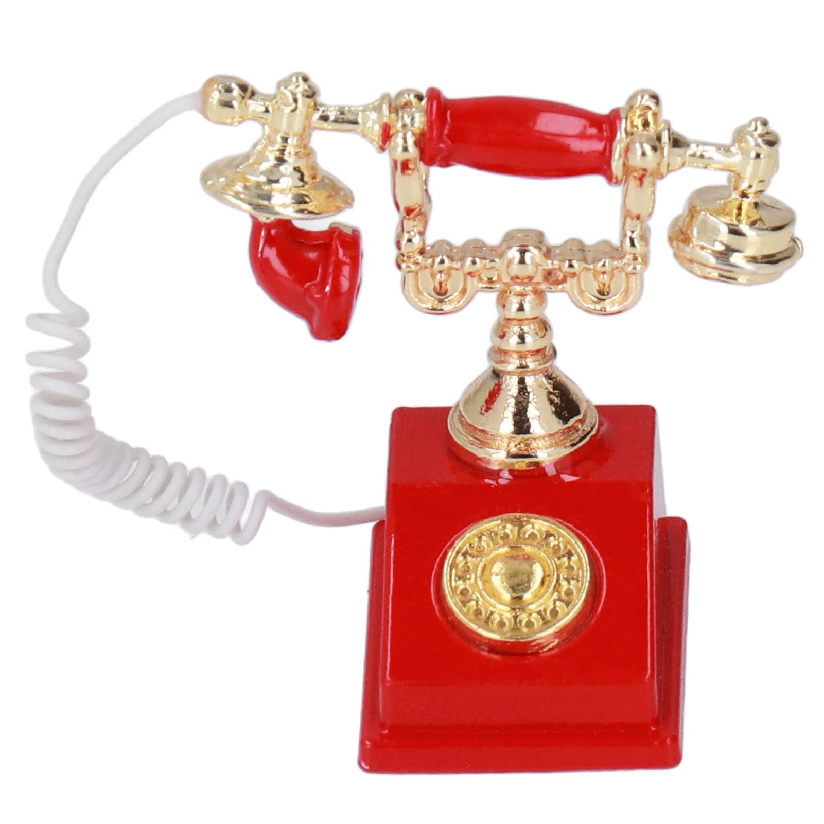1/12 Miniature Victorian Telephone Dollhouse Decoration Accessories, Model Accessory for Dollhouse Mini Music Room