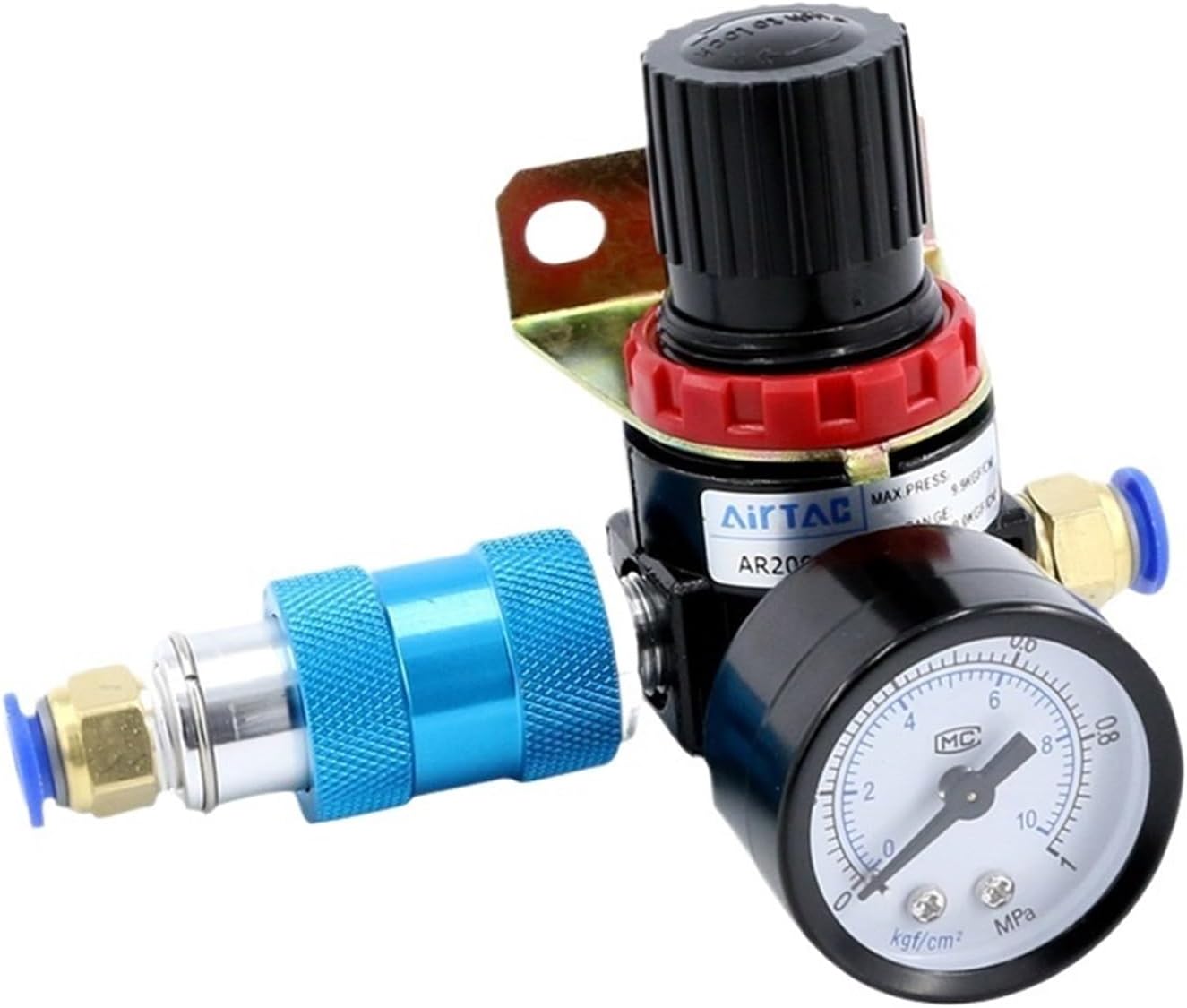 1pc Air compressor air pressure reducing valve air pump gas pressure regulating valve AR2000 adjustable(AR2000 S-12mm)