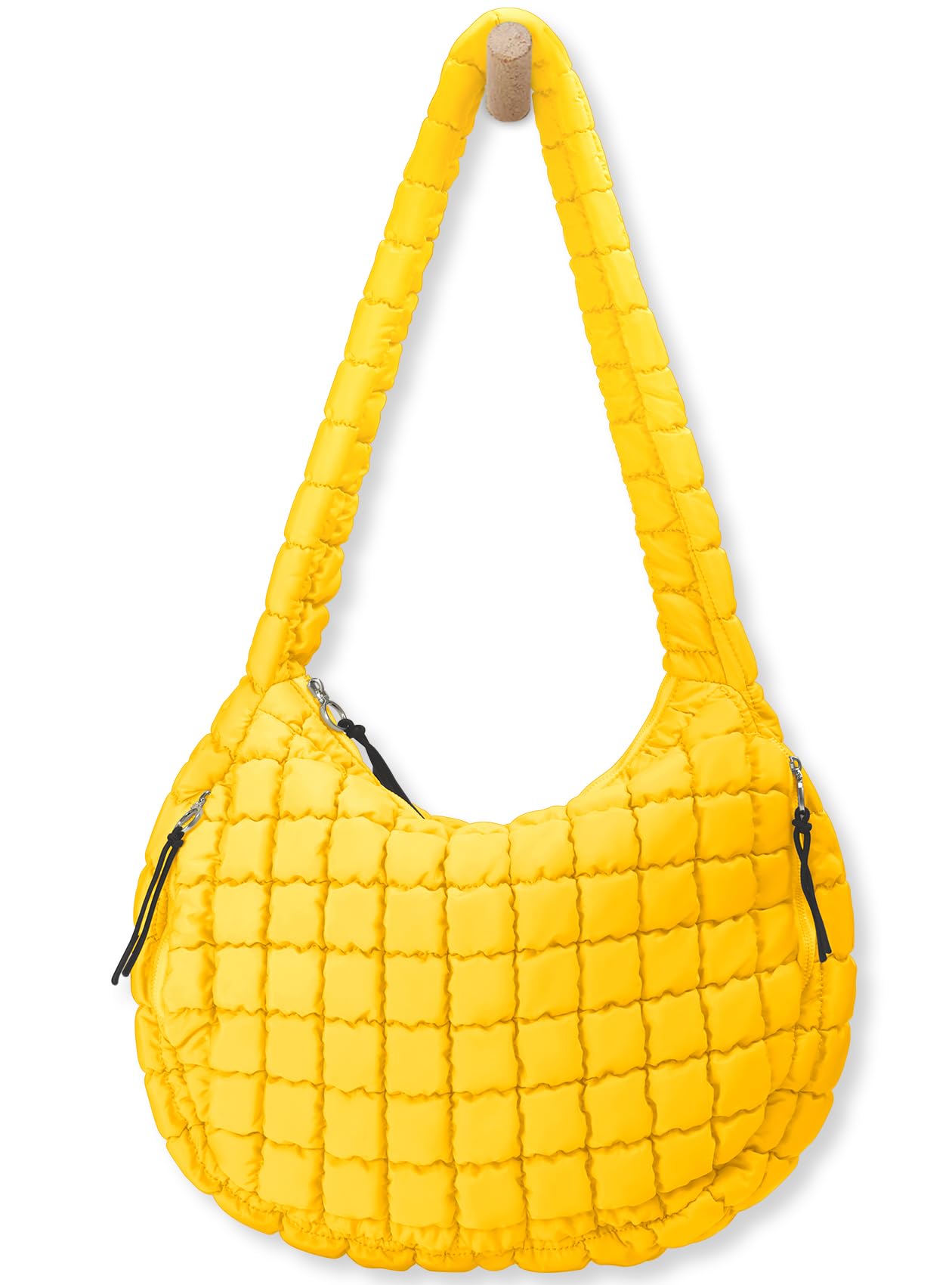 Puffer Tote Bag for Women Large Quilted Tote Bag Quilted Carryall Bag Soft Puffy Crossbody Bag Hobo Handbags Puff Purse