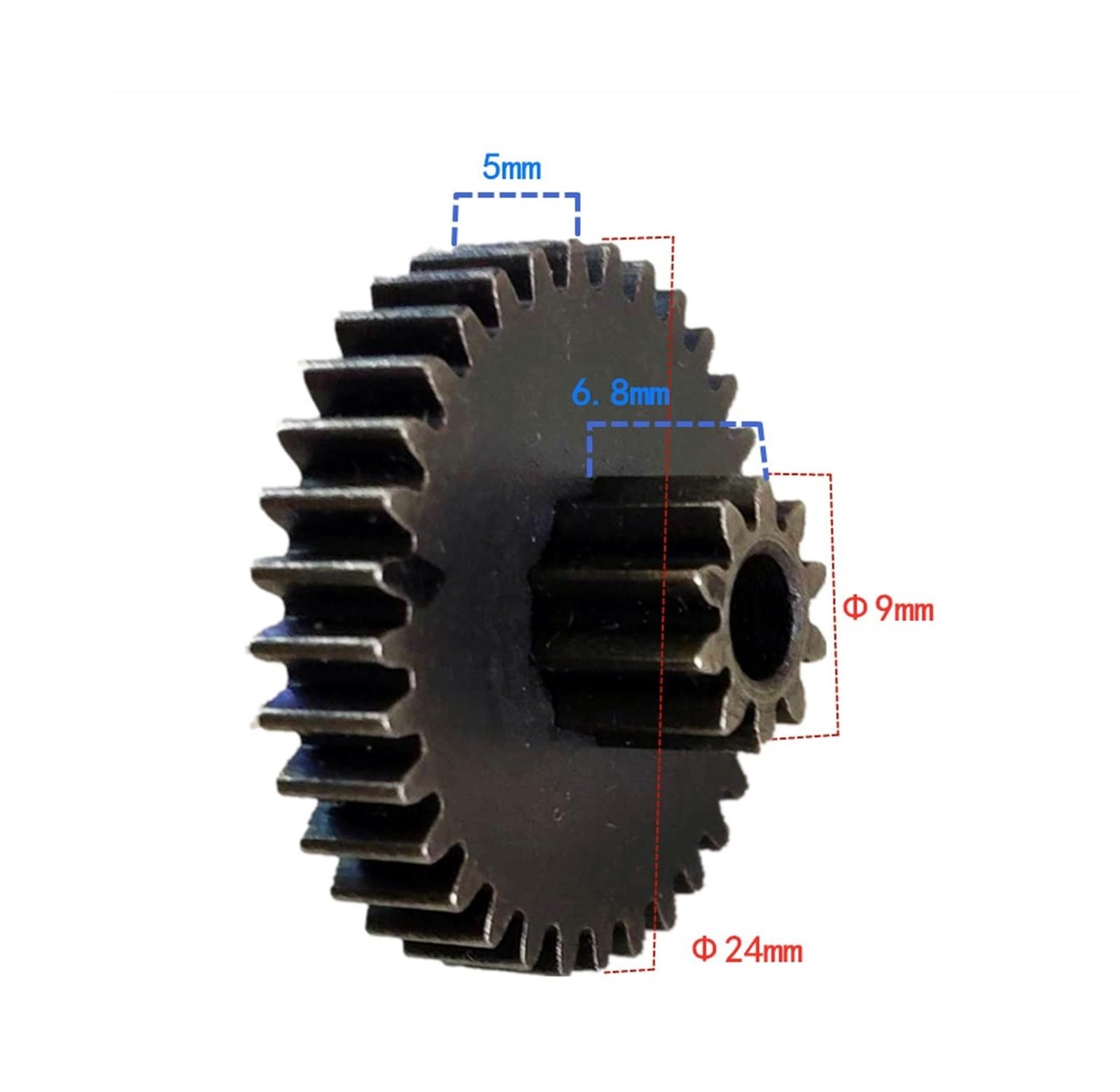 Bevel Gear Pinion Hardware Mechanical 2pcs Metal Gear 10T-33T 4mm Variable Reduction 0.75M+0.7M Double Gear