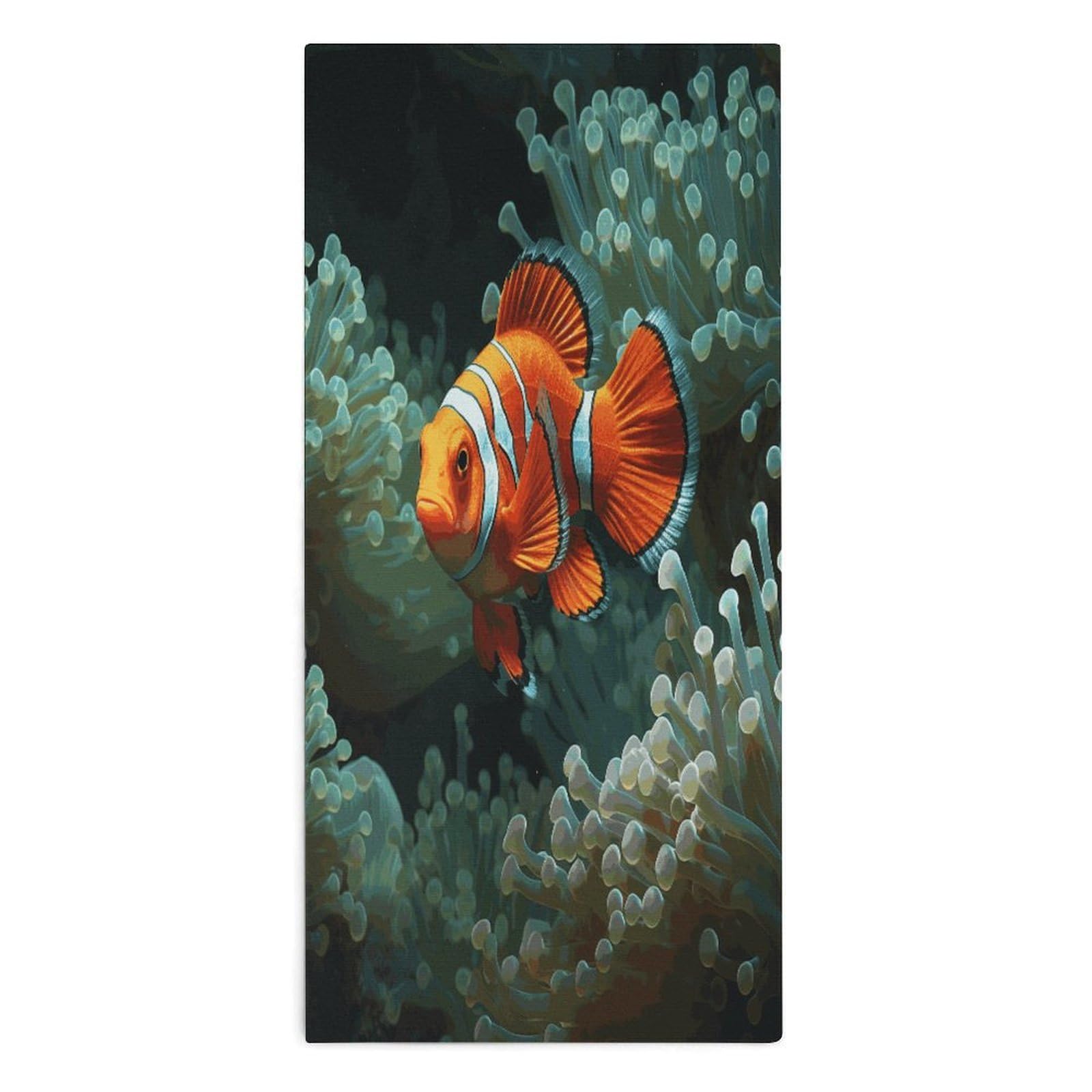 Fodpand Style Fish Background Microfiber Towels, Decorative Bath Towel Soft & Lightweight, Hand Towels Multipurpose Use For Bathroom, Pool, Gym, Spa, And Hotel Use