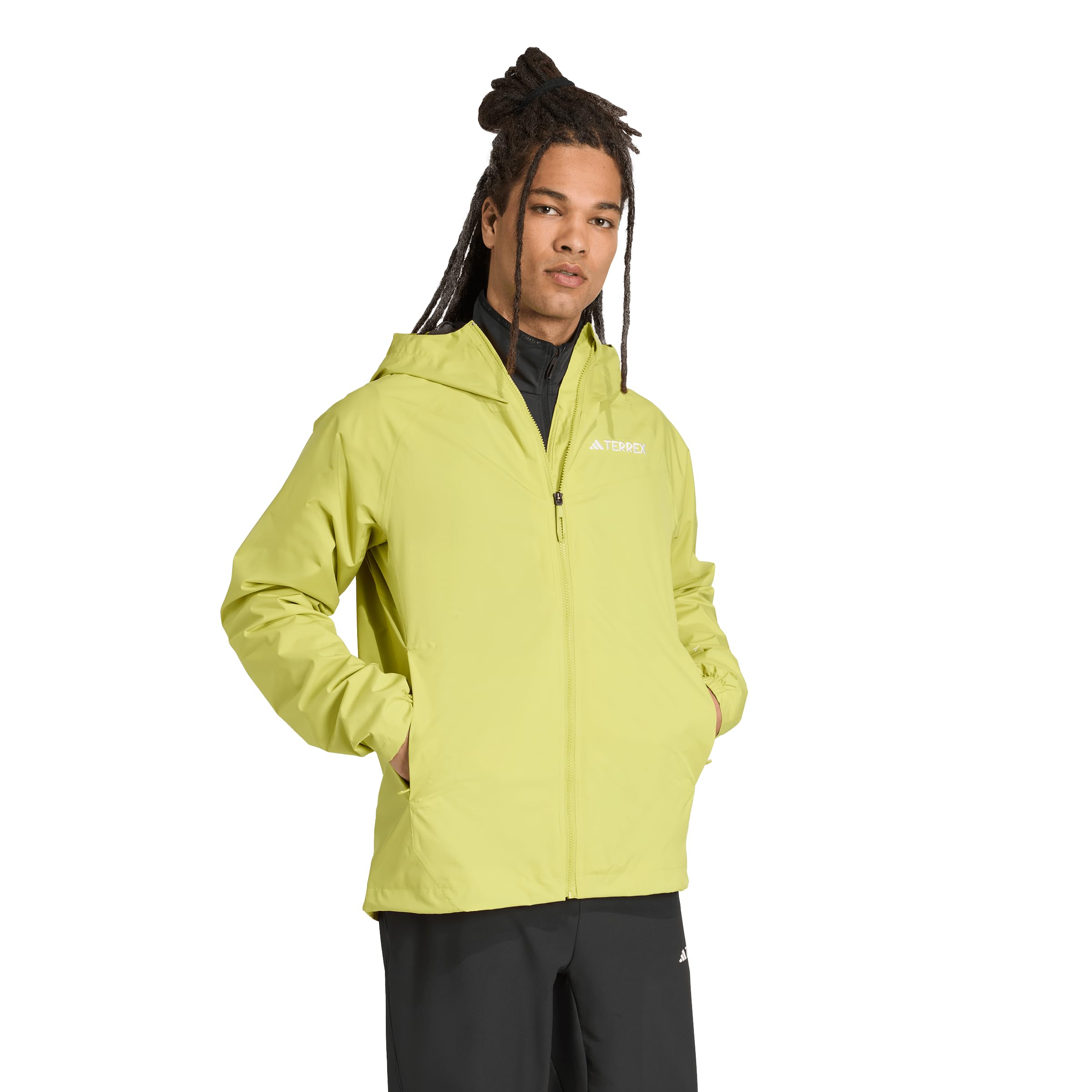 adidas Men's Terrex Multi 2 Layer RAIN.RDY Jacket, preloved lime, XL