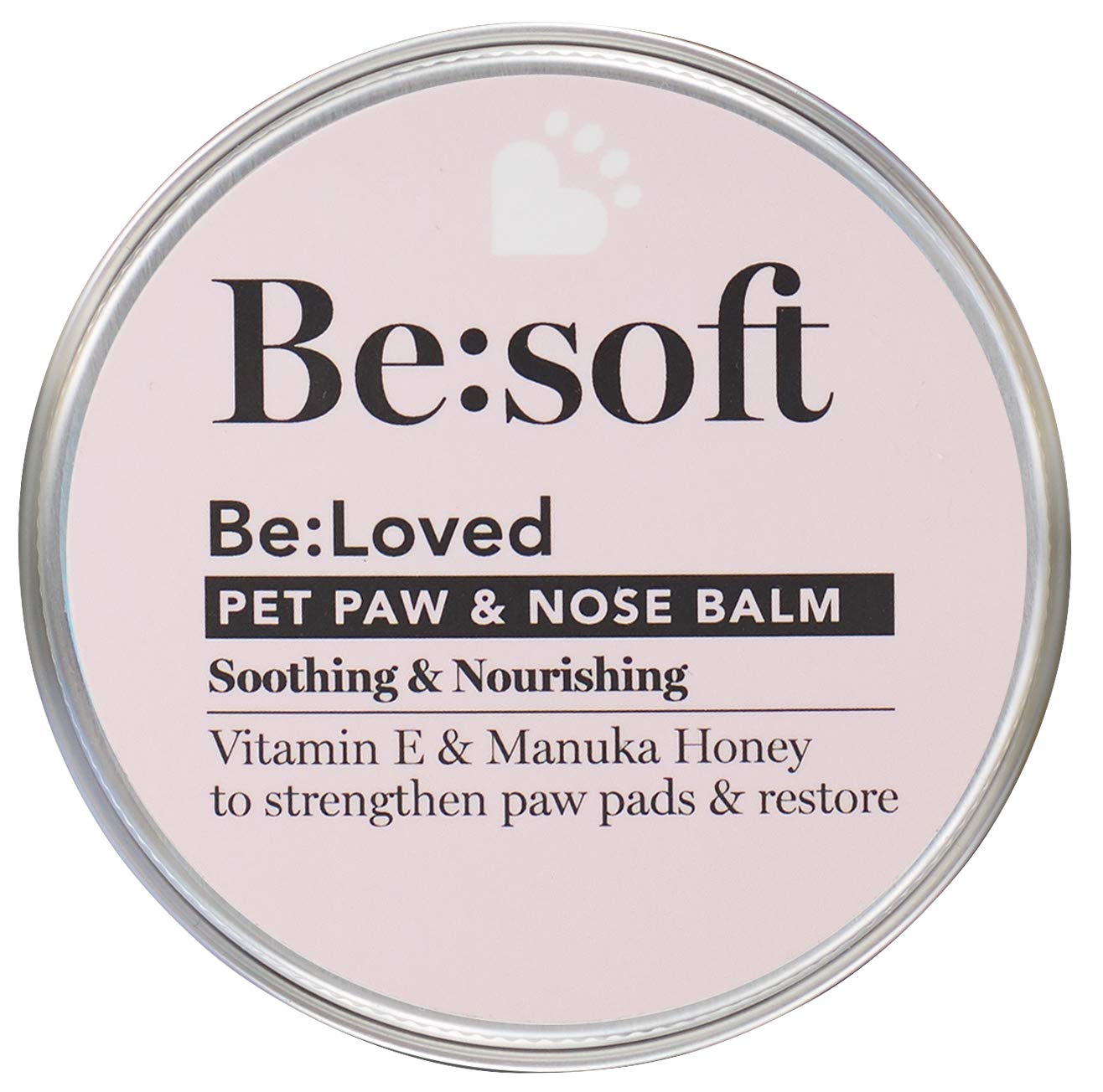 Be:soft Natural Dog Paw & Nose Balm, Intensively Nourishes, Moisturises and Strengthens, Great for Dogs Noses, Paws & Skin - 60g Pot