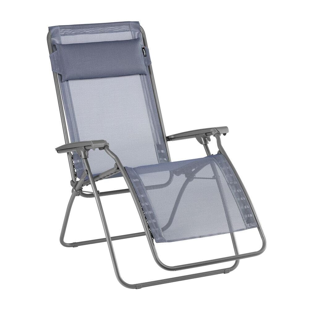 Lafuma MOBILIER - Relaxsessel Zero Gravity R Clip - Klappbarer Liegestuhl für Terrasse und Garten - Strapazierfähiges Batyline®-Gewebe - Mehrpositionenliege, Komfortabel, Frankreich - Blau Ozean