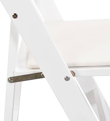 Miniatura 8 de White Folding Accent Chairs with Beige Cushion 4Pcs, Curved Back, Wood, Modern Leisure Chairs for Bedroom, Living Room, Waiting Room