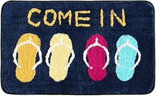 Tapis Entrée Tapis De Bain POORMAT ULTRA SOFT Eau Absorbant Tapis De Bain Machine À Laver Pour L'entrée En Extérieur Chambre À Coucher Paillasson (Color : Blue, Taille : Moyen)