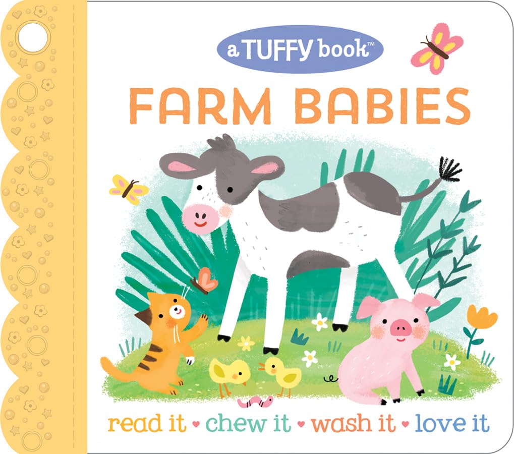 Tuffy Farm Babies Book Washable, Chewable, Unrippable