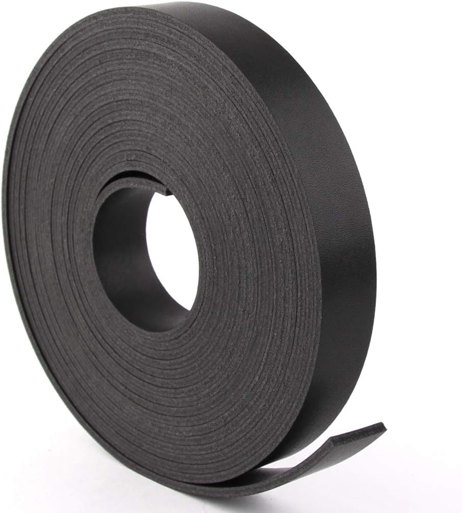 Double Sided Faux Leather Strips Leather Straps 3/4 Inch Wide and 5 Yards Long Black