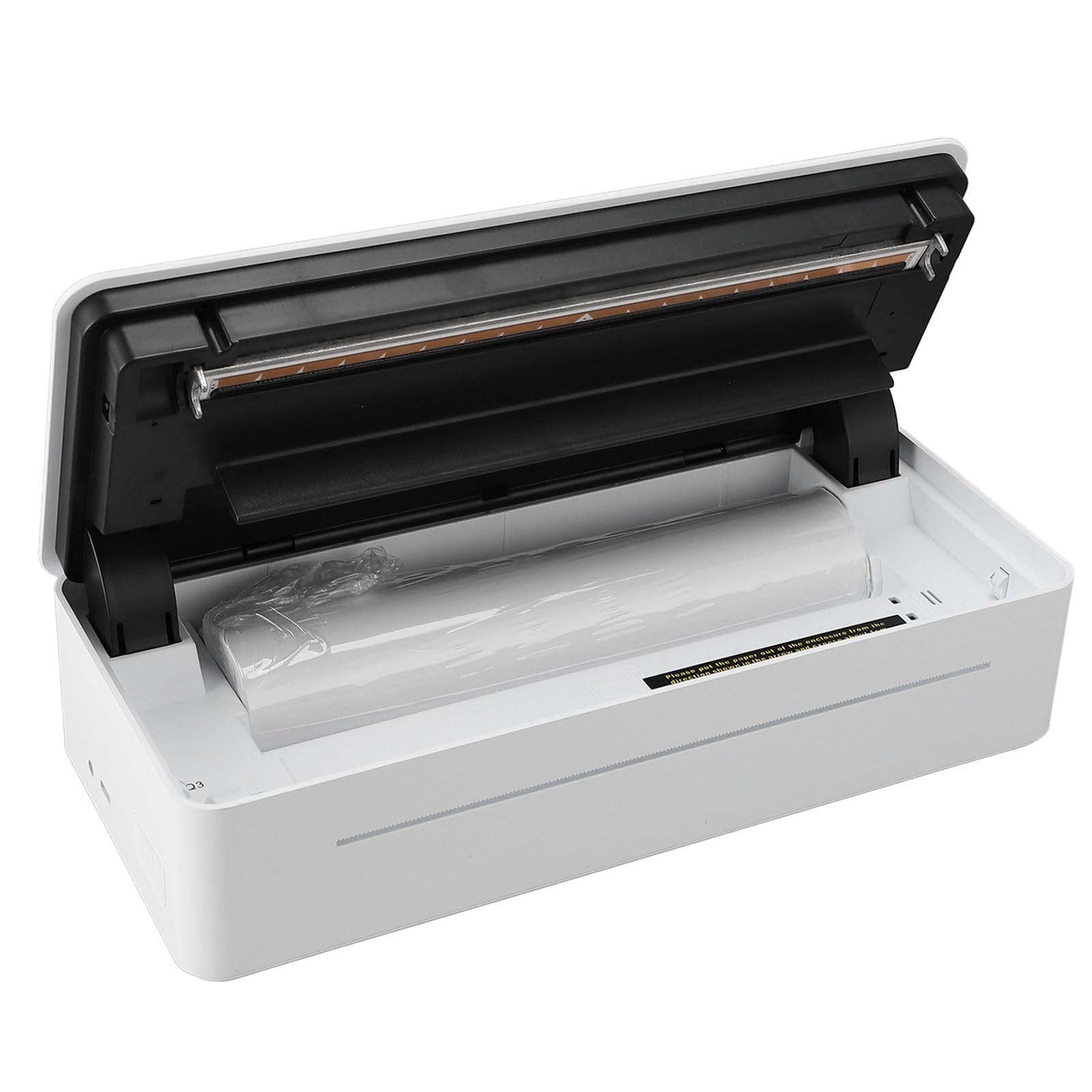 Gonetre Imprimante Thermique, Résolution 300 Dpi, Imprimante Papier sans Encre avec Découpe Automatique, Prise en Charge de la Connexion USB sans Fil pour Le Bureau à Domicile