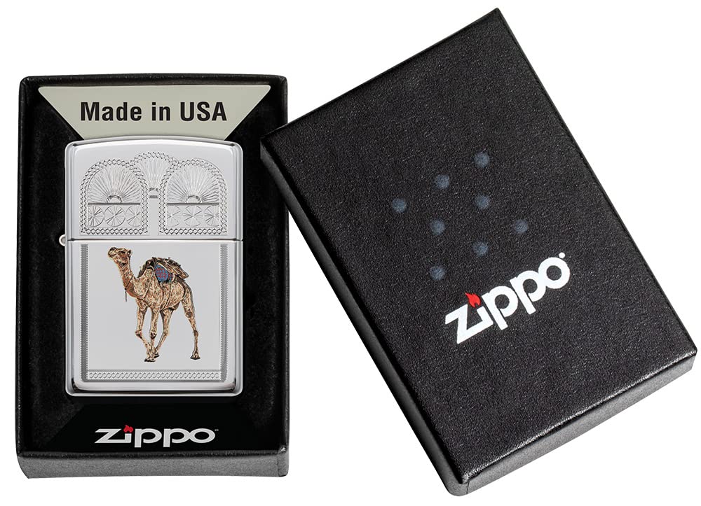 Zippo 250/C003779 Camel Regular High Polish Chrome Windproof