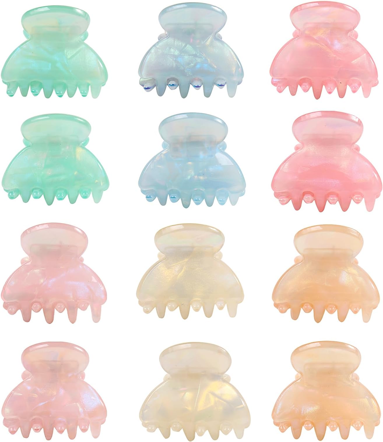 Mistofu 12Pcs Small Hair Claw Clips - Mini Hair Claw Clips for Girls and Wome...