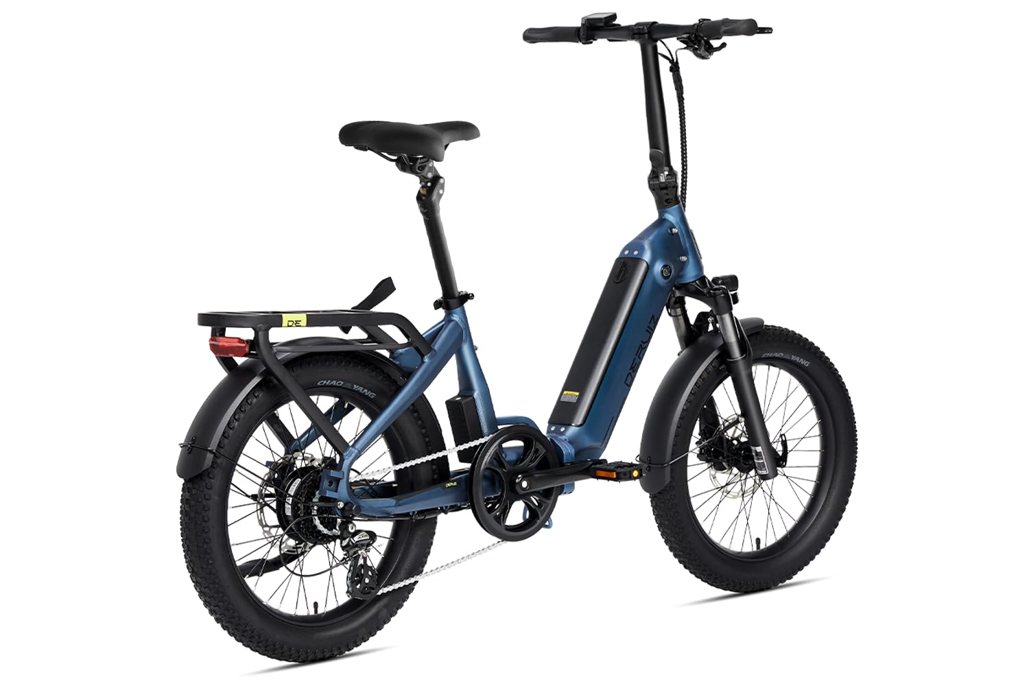 DERUIZ E Bike Peridot 2.0 Gen.E Bike Herren Klapprad Elektrofahrrad 20 * 3.0-Inch Ebikes 48V 500Wh Akku 8-Gang,Hydraulische Bremsen,Faltbares Pedelec-150 KM