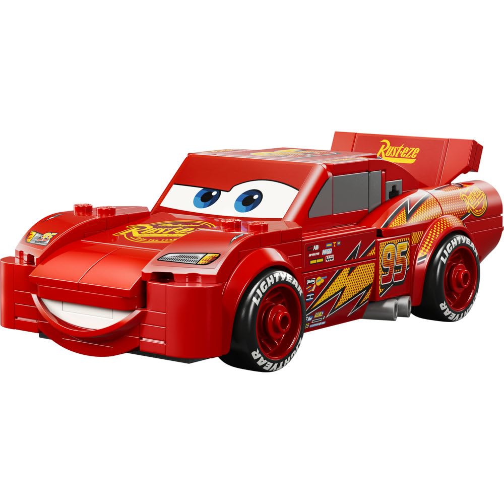 LEGO Speed Champions | Zygzak McQueen, zabawka konstrukcyjna dla chłopca i dziewczynki, samochód do składania dla 9-latka, zestaw z filmu Auta Disney Pixar, pomysł na prezent dla dzieci 77255