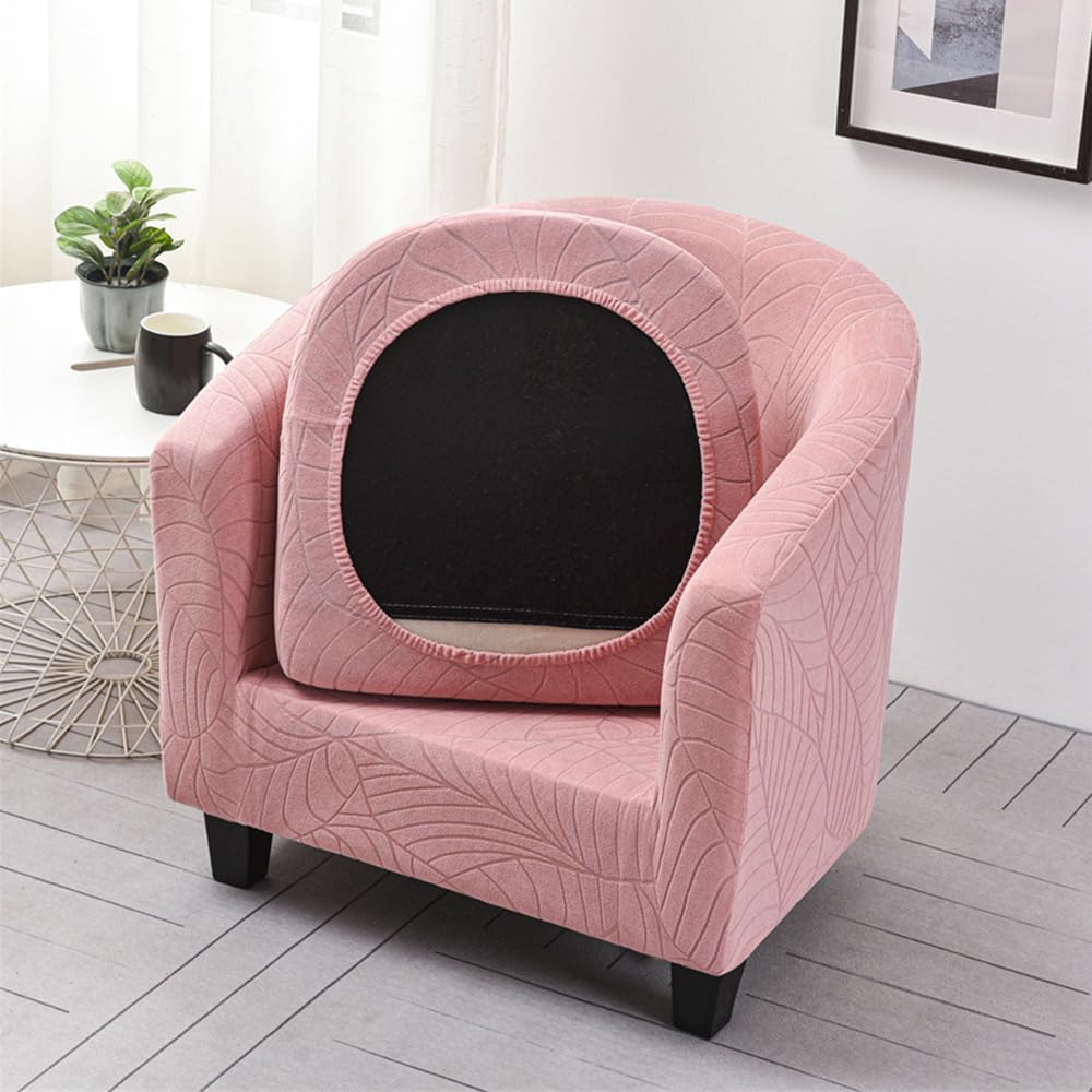 Housse de Fauteuil Chesterfield Cabriolet 2 Pièces Housses Fauteuil de Club 1 Place Housse Chaise Tullsta Cabriolet Extensible Rose