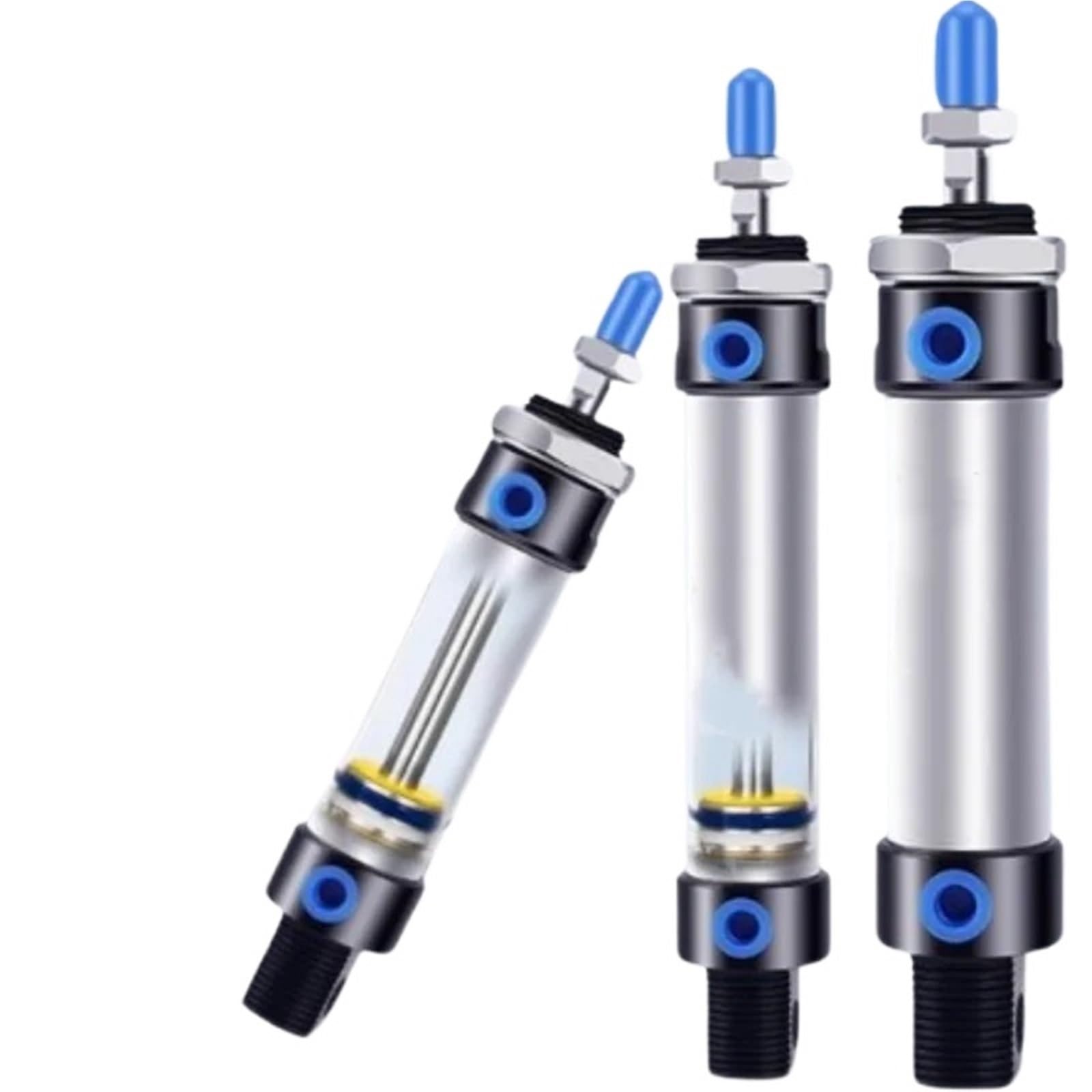 Mini cilindro neumático serie MAL de doble efecto, modelos MAL16 a MAL32 con carrera de 25mm
